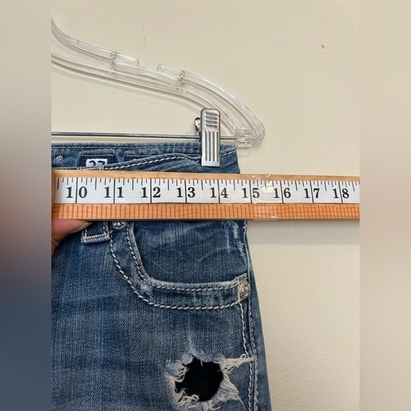 Miss Me Jeans Cross Angel Wings boot cut style Jp5117UR Blue cowgirl western 27 - Picture 9 of 11